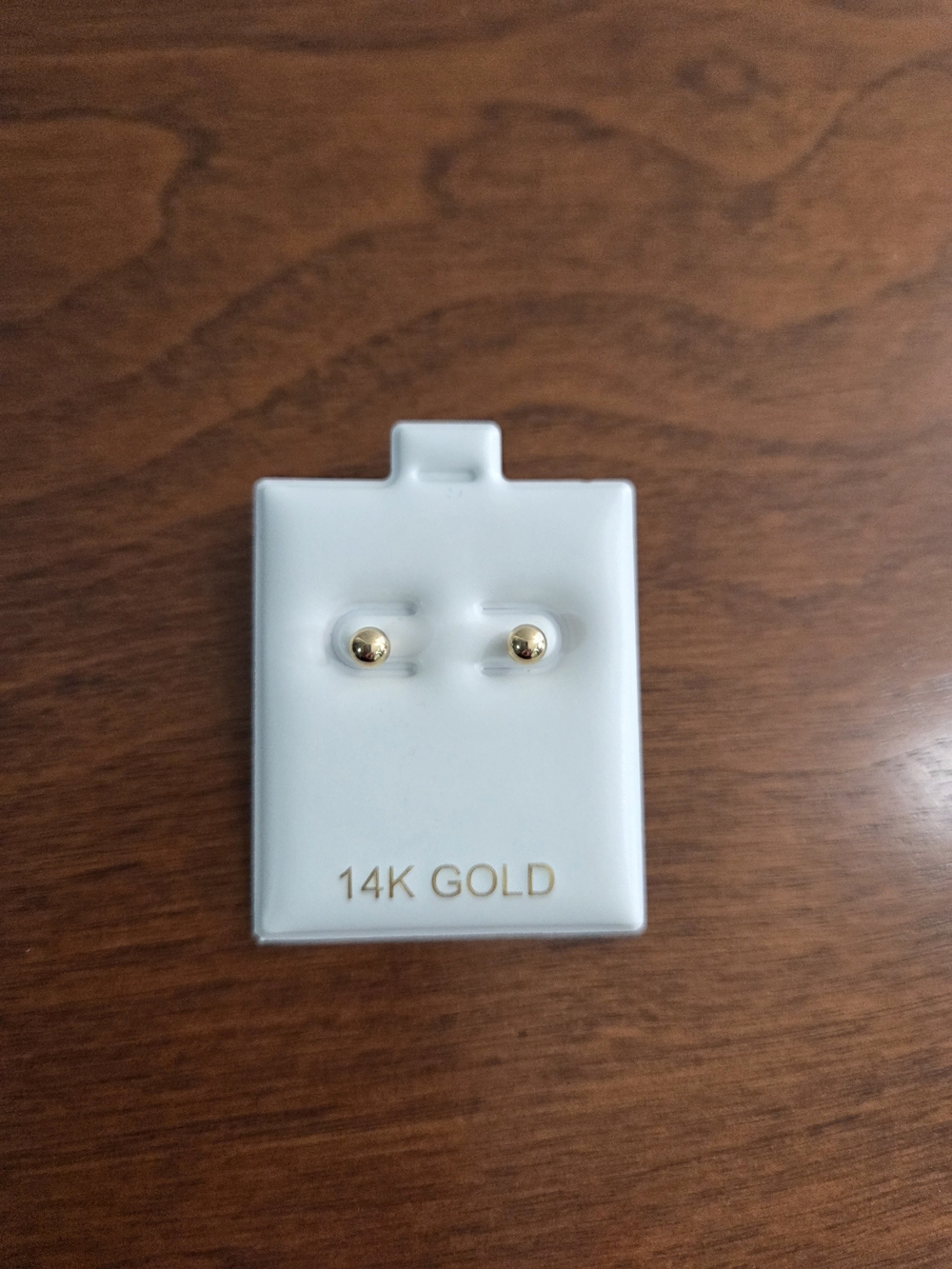14K Gold Ball Stud Earrings - Classic Yellow Gold